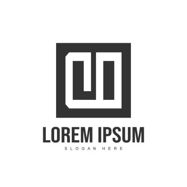 İlk harf logo tasarımı. minimalist mektup logo tasarım şablonu