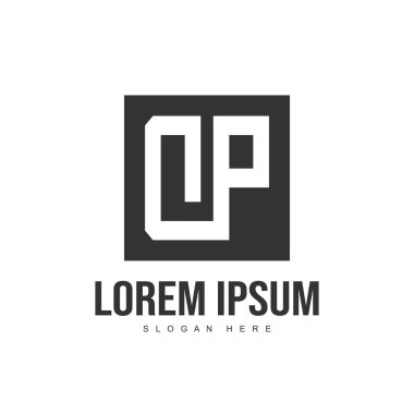 İlk harf logo tasarımı. minimalist mektup logo tasarım şablonu