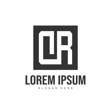 İlk harf logo tasarımı. minimalist mektup logo tasarım şablonu