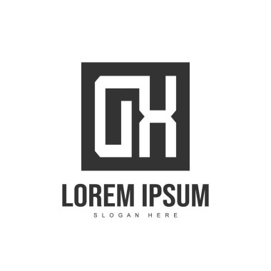 İlk harf logo tasarımı. minimalist mektup logo tasarım şablonu
