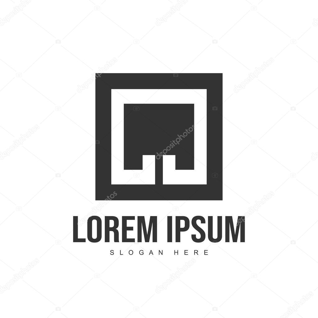 Initial letter logo template. Minimalist letter logo template design