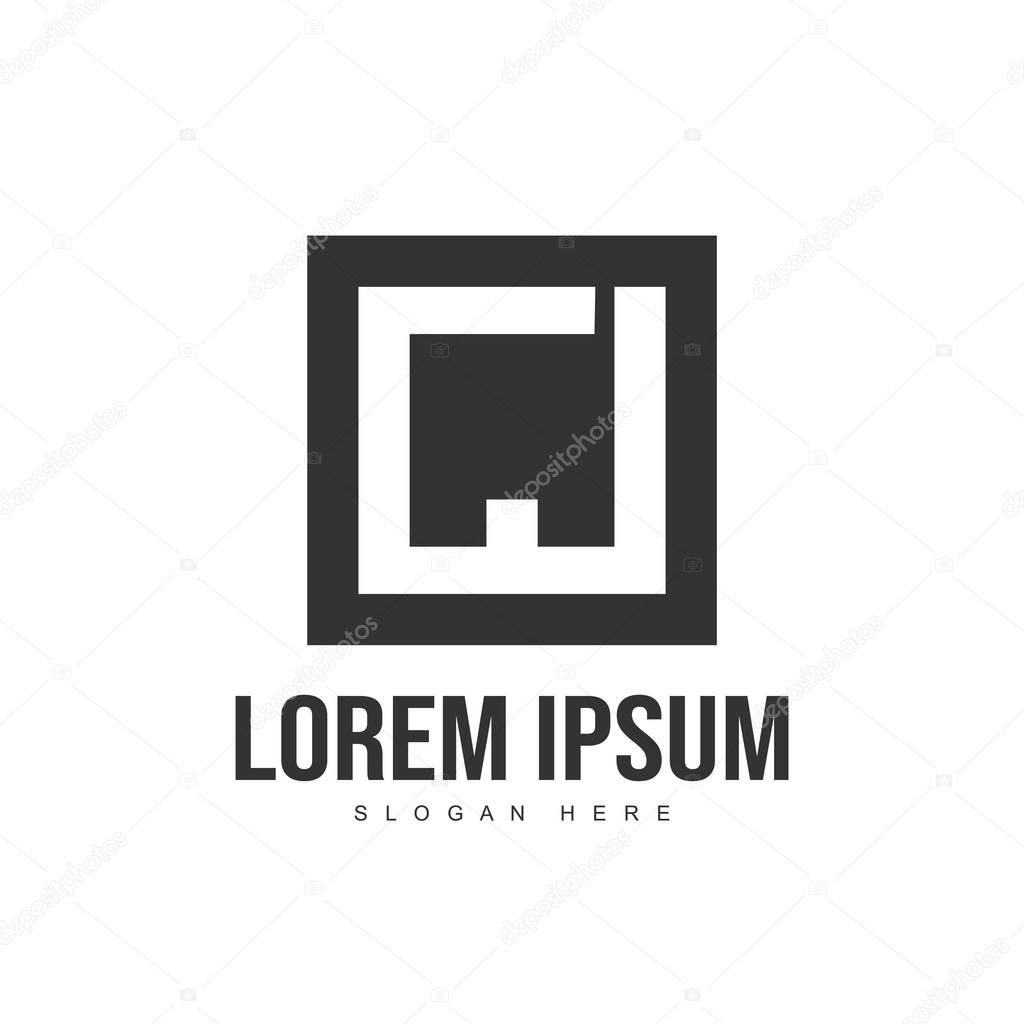 Initial letter logo template. Minimalist letter logo template design