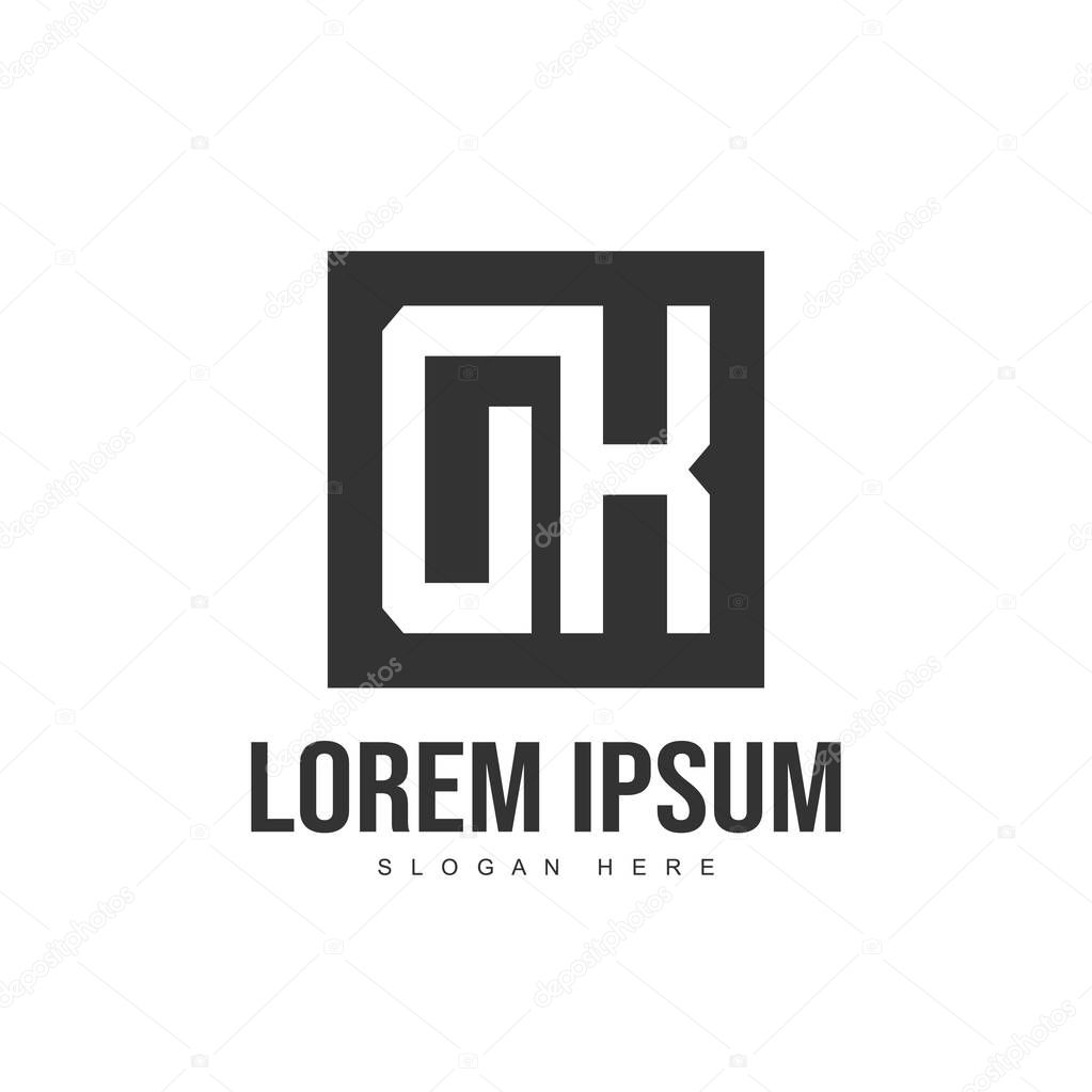 Initial letter logo design. Minimalist letter logo template design