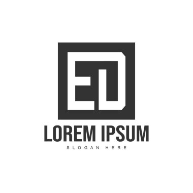 İlk harf logo şablonu. Minimalist mektup logo tasarım şablonu