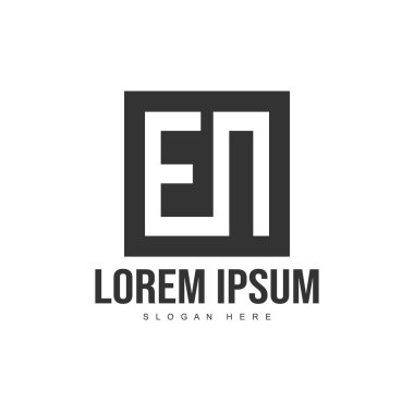 İlk harf logo şablonu. Minimalist mektup logo tasarım şablonu