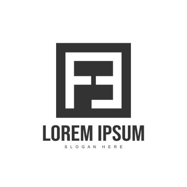 İlk harf logo şablonu. Minimalist mektup logo tasarım şablonu