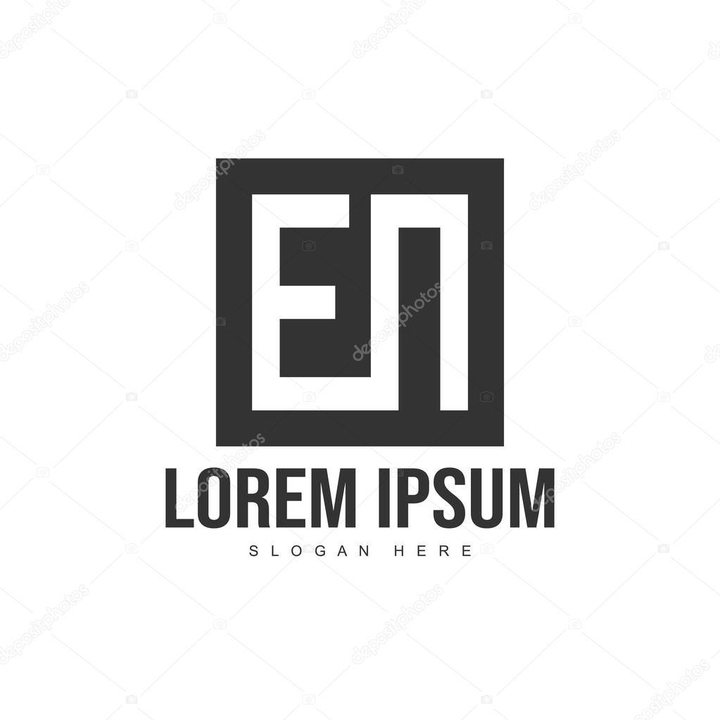 Initial letter logo template. Minimalist letter logo template design