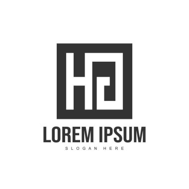 İlk harf logo şablonu. Minimalist mektup logo tasarım şablonu