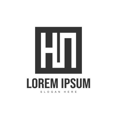 İlk harf logo şablonu. Minimalist mektup logo tasarım şablonu