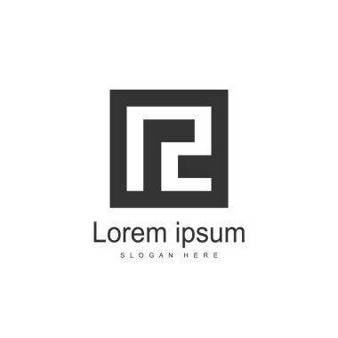 İlk harf ız Logo tasarım şablonu. Minimalist mektup logo şablonu