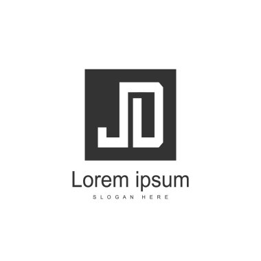 Initial Letter JD Logo template design. Minimalist letter logo vector design
