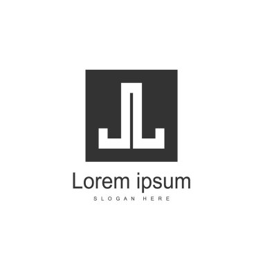 İlk mektup Jj Logo şablonu tasarım. Minimalist mektup logo vektör tasarımı