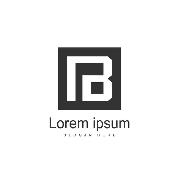 Letra Inicial Logo Template Design Modelo Minimalista Logotipo Carta — Vetor de Stock