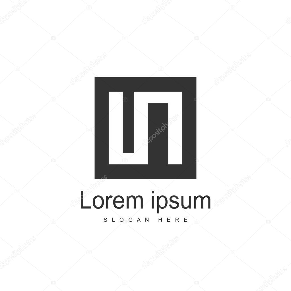 Initial Letter IN Logo Template Design. Minimalist letter logo template