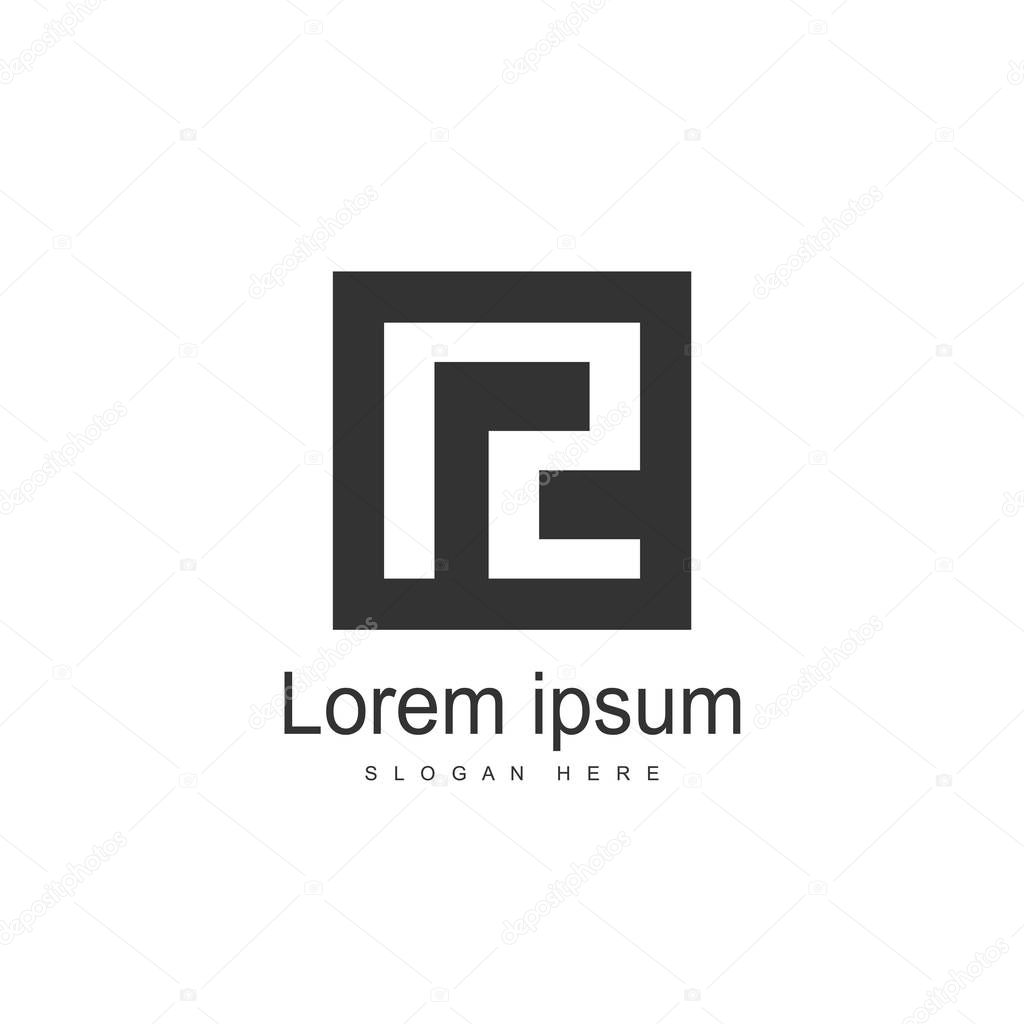 Initial Letter IZ Logo Template Design. Minimalist letter logo template