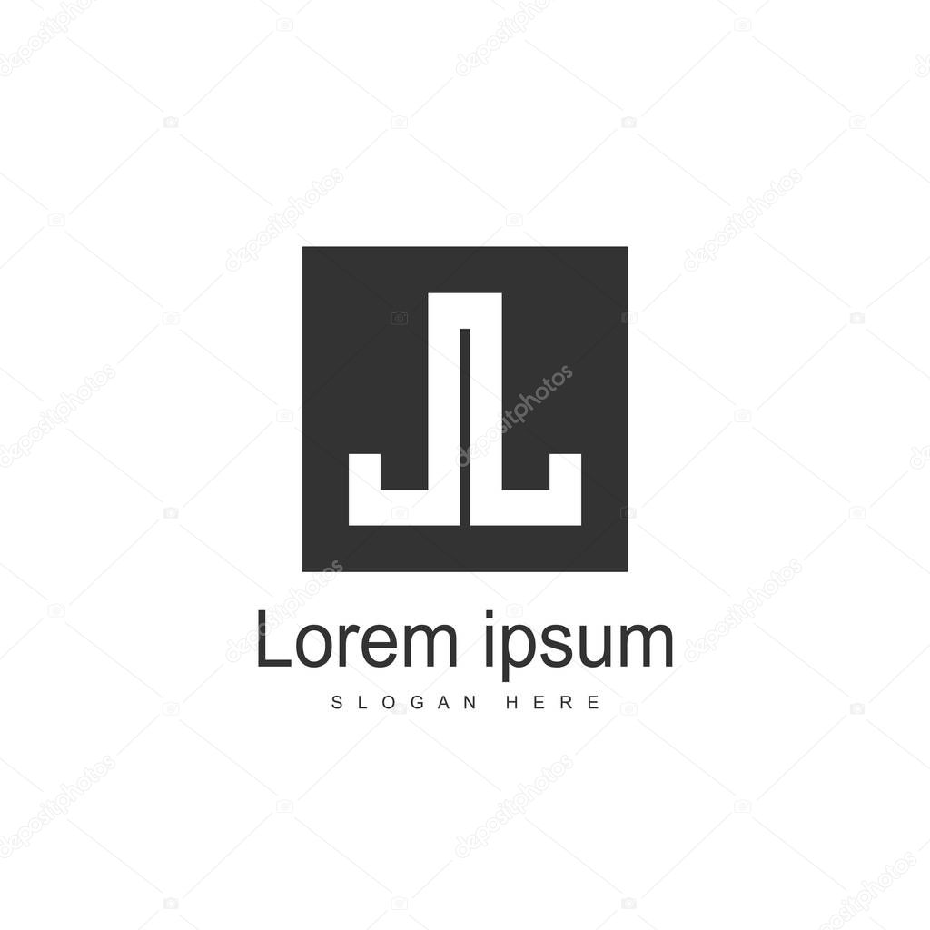 Initial Letter JJ Logo template design. Minimalist letter logo vector design