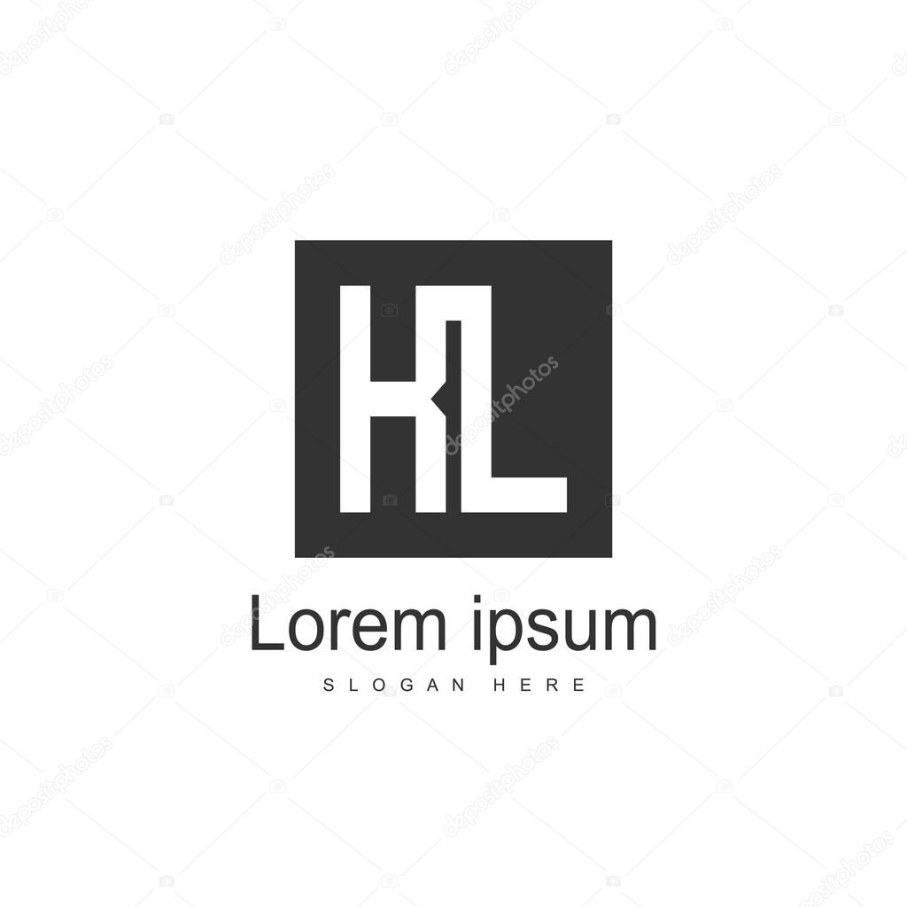 Initial Letter Kl Logo Template Design Minimalist Letter Logo Vector Design Larastock