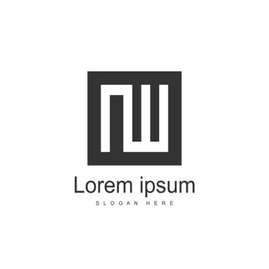 İlk harf Kuzey Logo şablonu vektör tasarımı