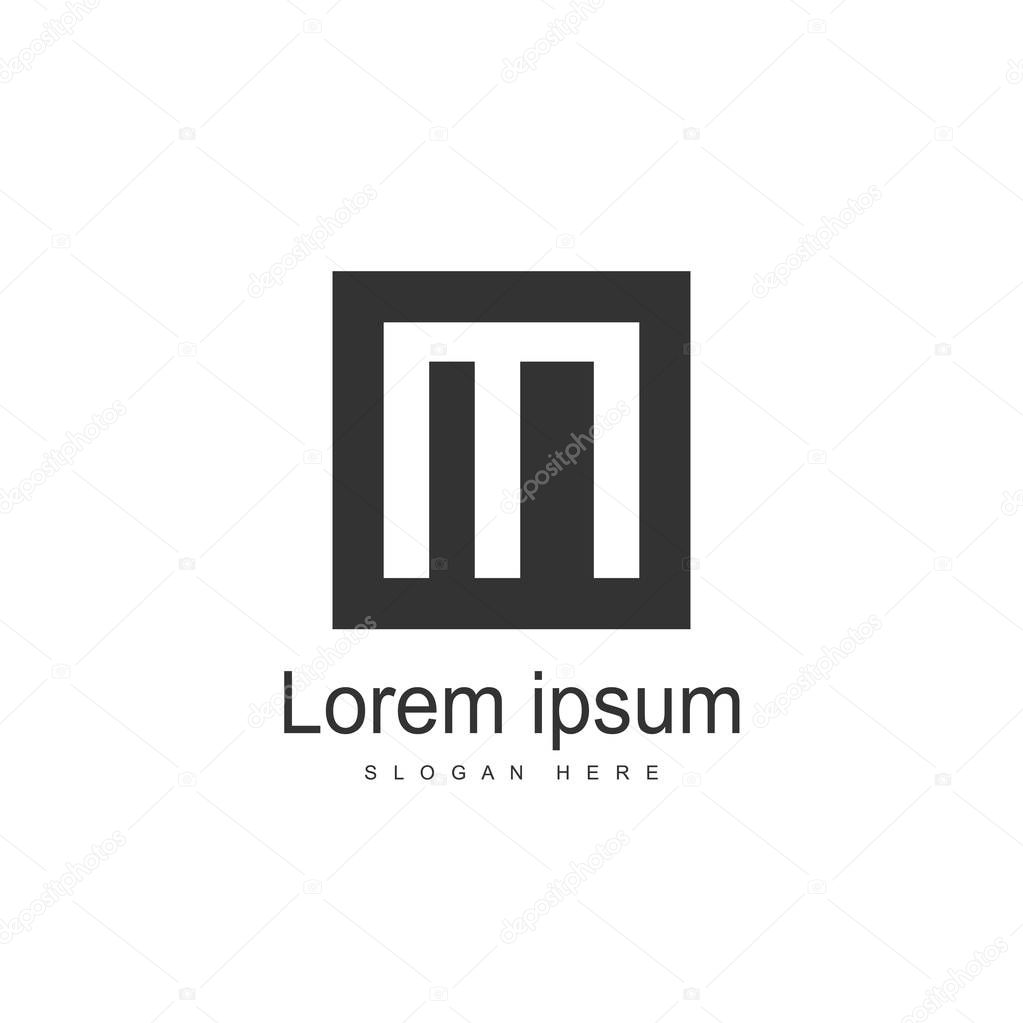 Initial Letter MI Logo template design. Minimalist letter logo vector design