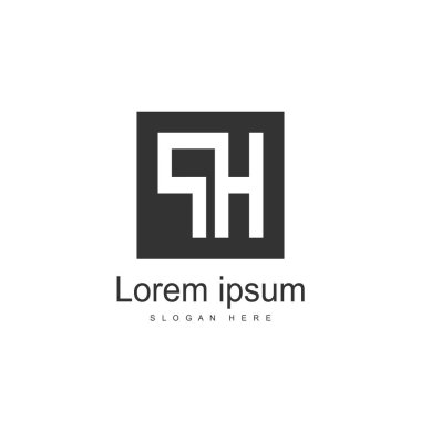 İlk harf Ph Logo şablonu vektör tasarımı