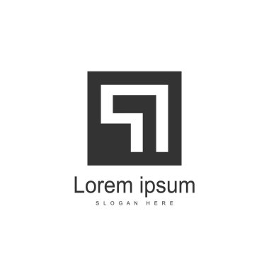 İlk harf Pi logosu şablonu vektör tasarımı