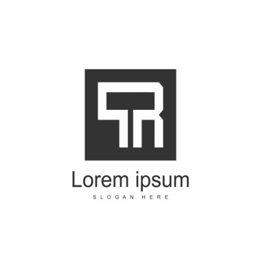 İlk harf Pr Logo şablonu vektör tasarımı