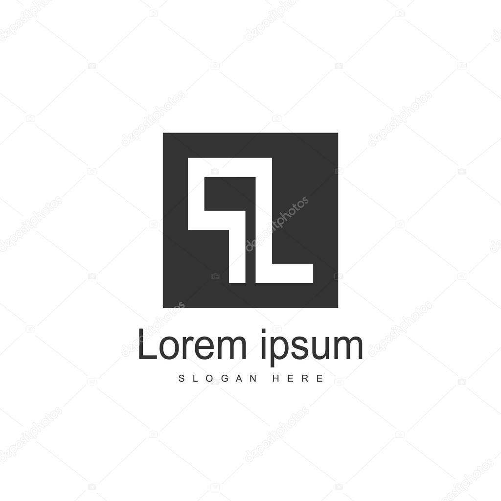 Initial Letter PL Logo Template Vector Design