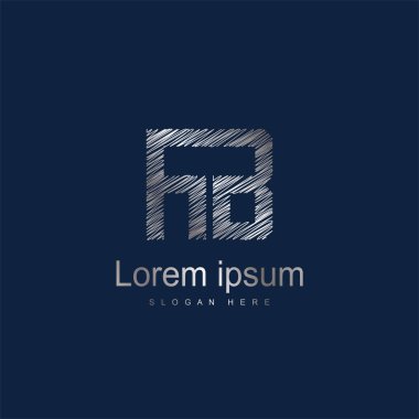 İlk mektubu Ab Logo şablonu vektör tasarımı
