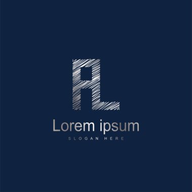 İlk harfini Al Logo şablonu vektör tasarımı