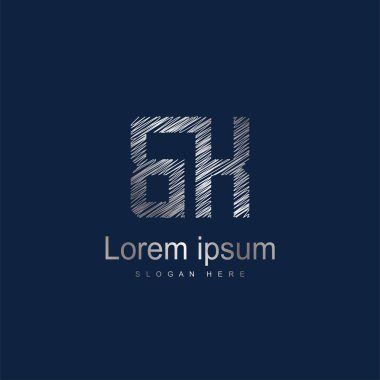 İlk harf Bk Logo şablonu vektör tasarımı