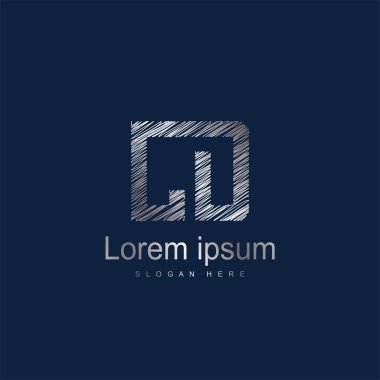 İlk mektup Cd logo vektör tasarım şablonu