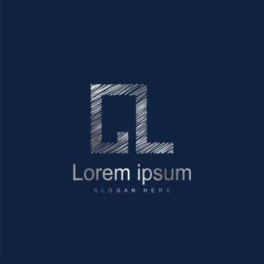 İlk mektup Cl logo vektör tasarım şablonu