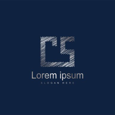İlk mektup Cs logo vektör tasarım şablonu