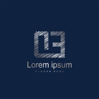İlk harf De Logo şablonu vektör tasarımı