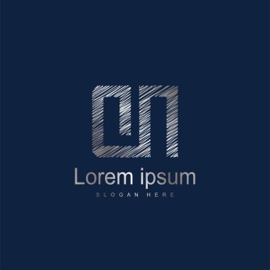 İlk harf Dn Logo şablonu vektör tasarımı