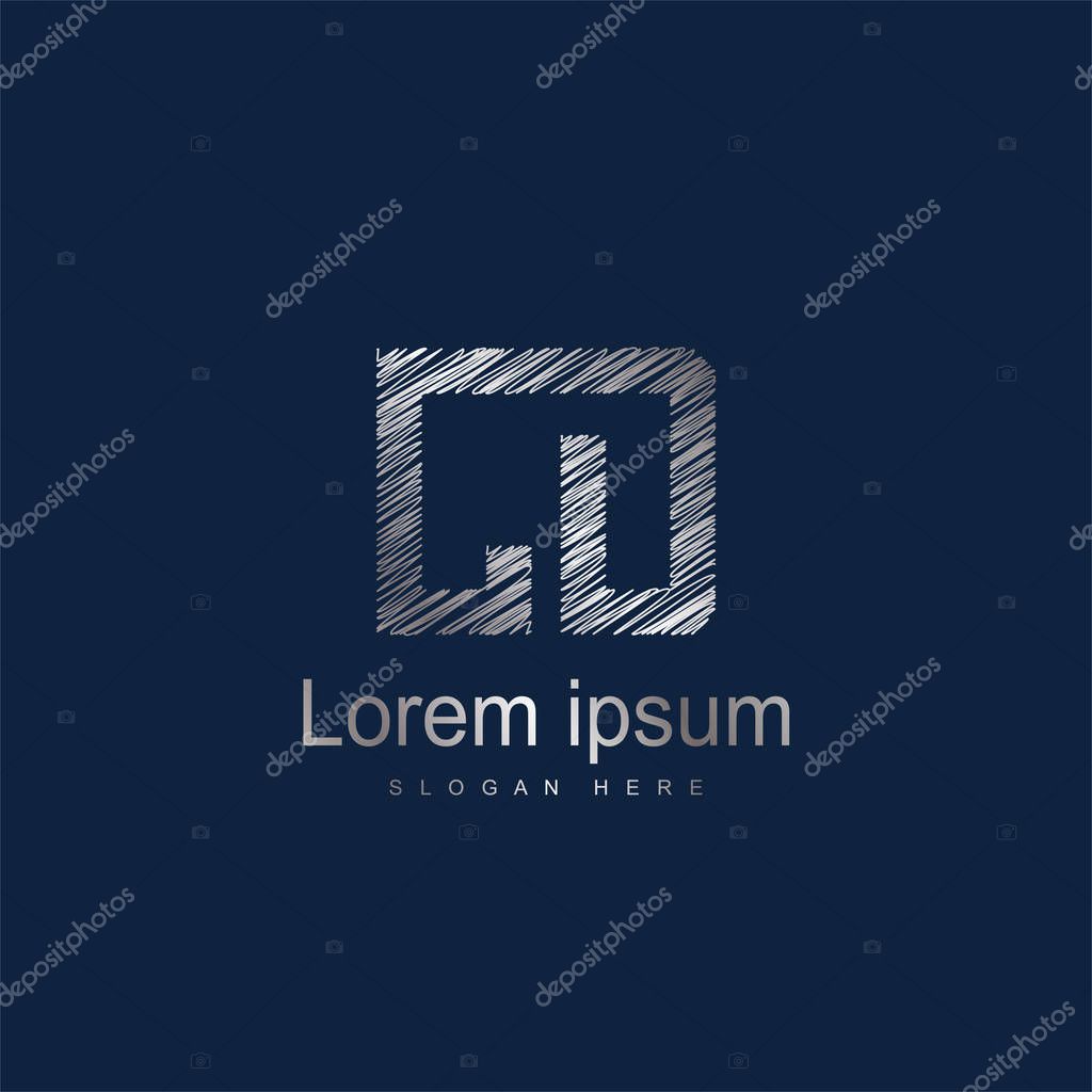 Initial Letter CD logo Template Vector Design