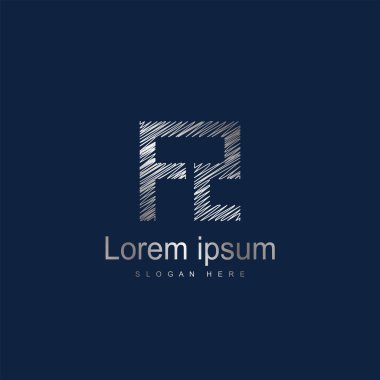 İlk harf Fz Logo şablonu vektör tasarımı