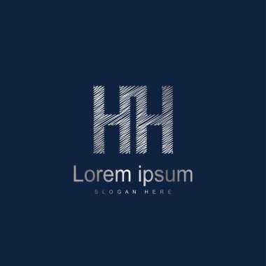İlk harf Hh Logo şablonu vektör tasarımı