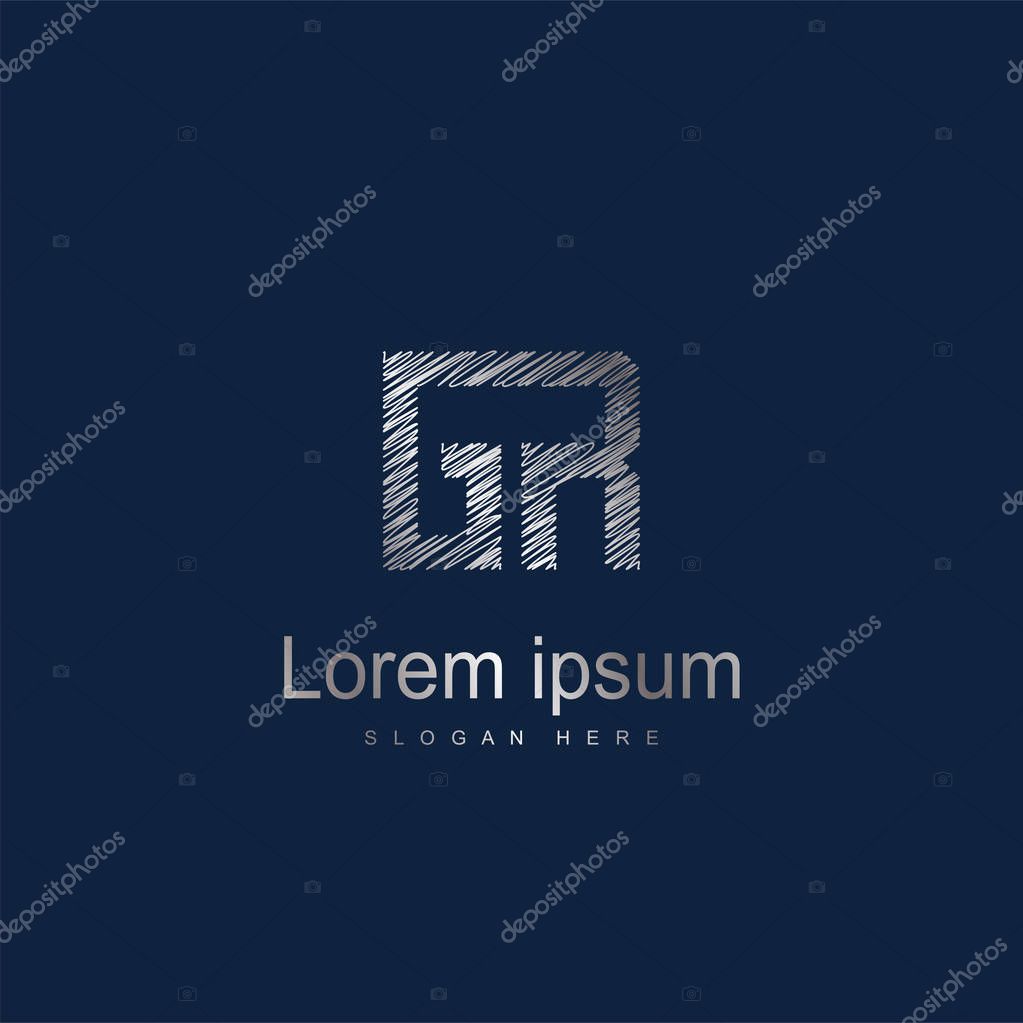 Initial Letter GR Logo Template Vector Design