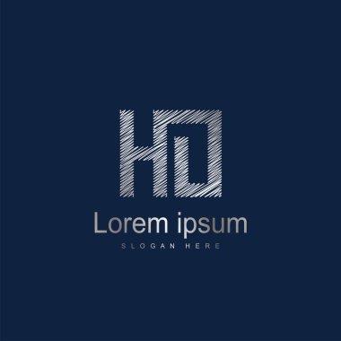 İlk Harf Ho Logo şablonu vektör tasarımı