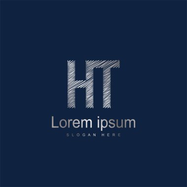 İlk harf Ht Logo şablonu vektör tasarımı