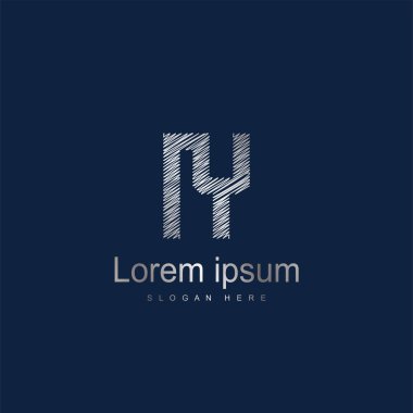 İlk harf Iy Logo vektör tasarım şablonu. Soyut mektup logo tasarımı