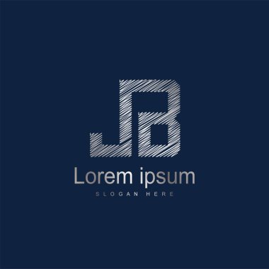 İlk harf Jb Logo vektör tasarım şablonu. Soyut mektup logo tasarımı