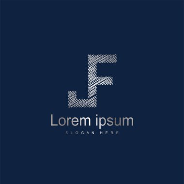 İlk harf Jf Logo vektör tasarım şablonu. Soyut mektup logo tasarımı