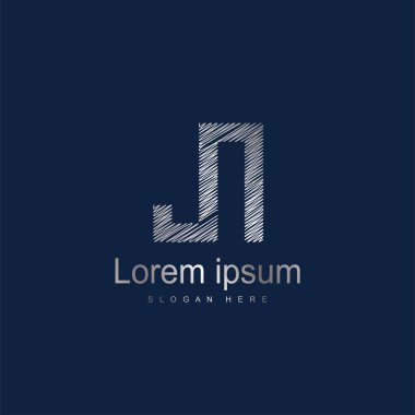 İlk harf Jn Logo vektör tasarım şablonu. Soyut mektup logo tasarımı