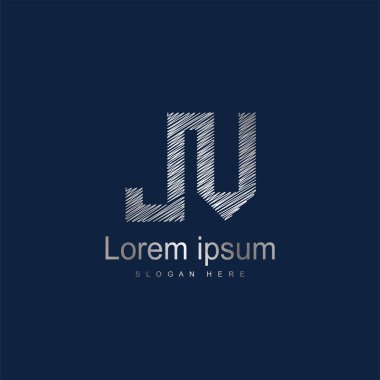 İlk harf Jv Logo vektör tasarım şablonu. Soyut mektup logo tasarımı