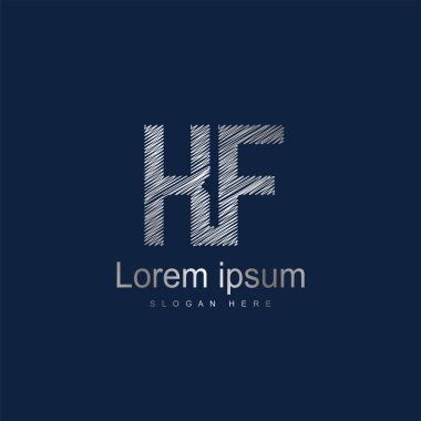 İlk harf Kf Logo vektör tasarım şablonu. Soyut mektup logo tasarımı