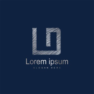 İlk harf Ld Logo vektör tasarım şablonu. Soyut mektup logo tasarımı