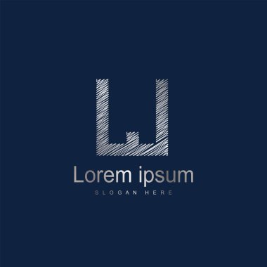 İlk harf Lj Logo vektör tasarım şablonu. Soyut mektup logo tasarımı