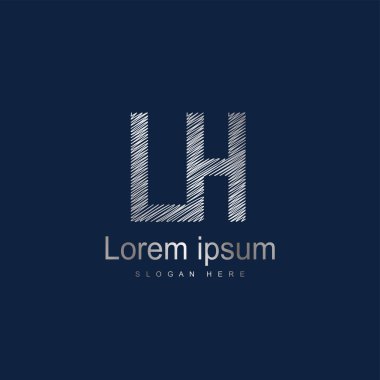 İlk harf Lh Logo vektör tasarım şablonu. Soyut mektup logo tasarımı